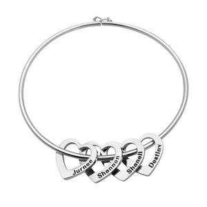 Custom Hearts Bangle (H9)