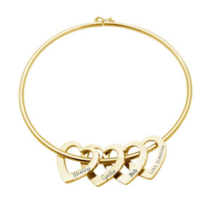 Custom Hearts Bangle (H9)