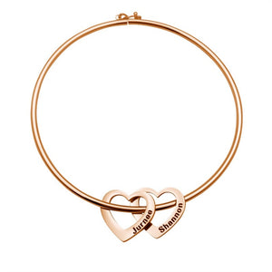 Custom Hearts Bangle (H9)