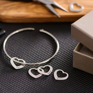 Custom Hearts Bangle (H9)