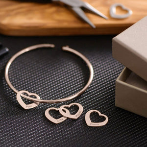 Custom Hearts Bangle (H9)