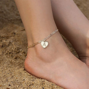 Initials Heart Anklet