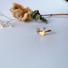 Load image into Gallery viewer, Name Ring with heart
