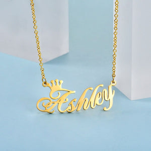 Name pendant with crown store